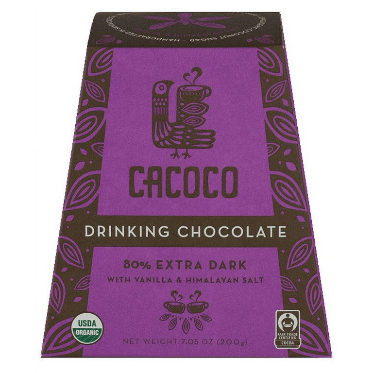 Cacoco Drinking Chocolate, 80% Extra Dark, 7.05 oz - Walmart.com