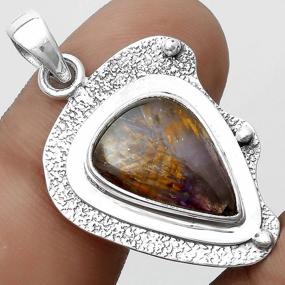 Cacoxenite Super Seven 7 Mineral 925 Sterling Silver Pendant Jewelry P-1498 SDP121791