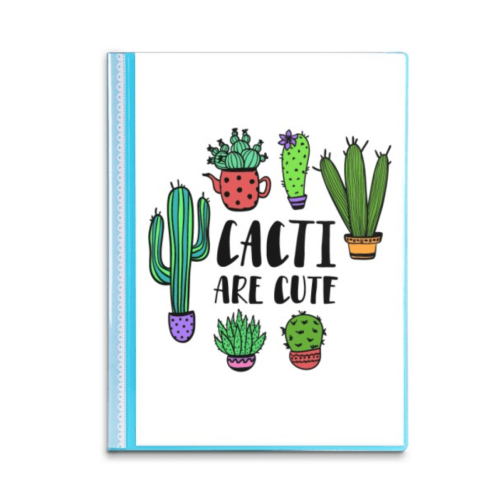 Cacti Are Cute Cactus Art Deco Fashion Book Sheet Protectors Portfolio  Binder Folder