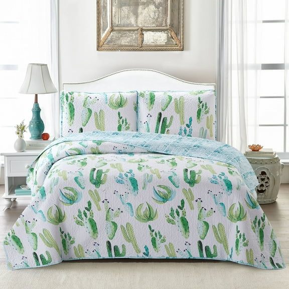 Cactus 3-piece Quilt Set Full/Queen