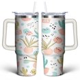 thumbnail image 1 of Cactus 30 Oz Tumbler with Handle Lid and Straw, Stainless Steel Double Walled Vacuum Insulated Cup, Cute Anniversary Wedding Birthday Gifts Tumbler for Women Men Friends Outdoor Indoor, 1 of 1