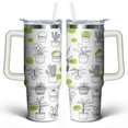 thumbnail image 1 of Cactus 30 Oz Tumbler with Handle Lid and Straw, Stainless Steel Double Walled Vacuum Insulated Cup, Cute Anniversary Wedding Birthday Gifts Tumbler for Women Men Friends Outdoor Indoor, 1 of 1
