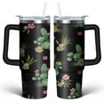 thumbnail image 1 of Cactus 30 Oz Tumbler with Handle Lid and Straw, Stainless Steel Double Walled Vacuum Insulated Cup, Cute Anniversary Wedding Birthday Gifts Tumbler for Women Men Friends Outdoor Indoor, 1 of 1