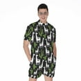 thumbnail image 1 of Cactus And Llama Pattern Short Sleeve Men'S Rompers, Cactus Planter Gardening Casual Summer Jumpsuits Outfit, 1 of 4