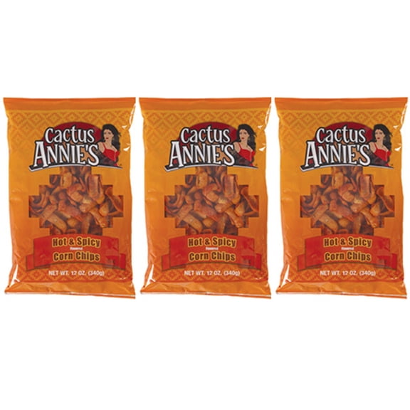 Cactus Annie's Hot & Spicy Corn Chips, 12 Ounce Bags