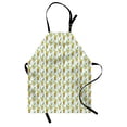 thumbnail image 1 of Cactus Apron Vertical Lined Cartoon Drawing Style Zigzag Chevron Pattern Flowers in Pots, Unisex Kitchen Bib Apron with Adjustable Neck for Cooking Baking Gardening, Green Orange Mint, by Ambesonne, 1 of 3