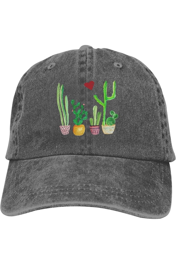 Cactus Baseball Cap Vintage Adjustable Washed Hats Cowboy Hats Denim Dad Hat for Men Women Boy Girl