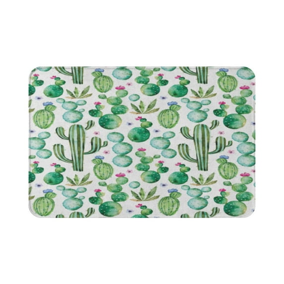 Cactus Bath Mats for BathroomWashable Non-Slip Cover Floor Rug Carpets Floor Mat Bathroom Decorations 16"x24"