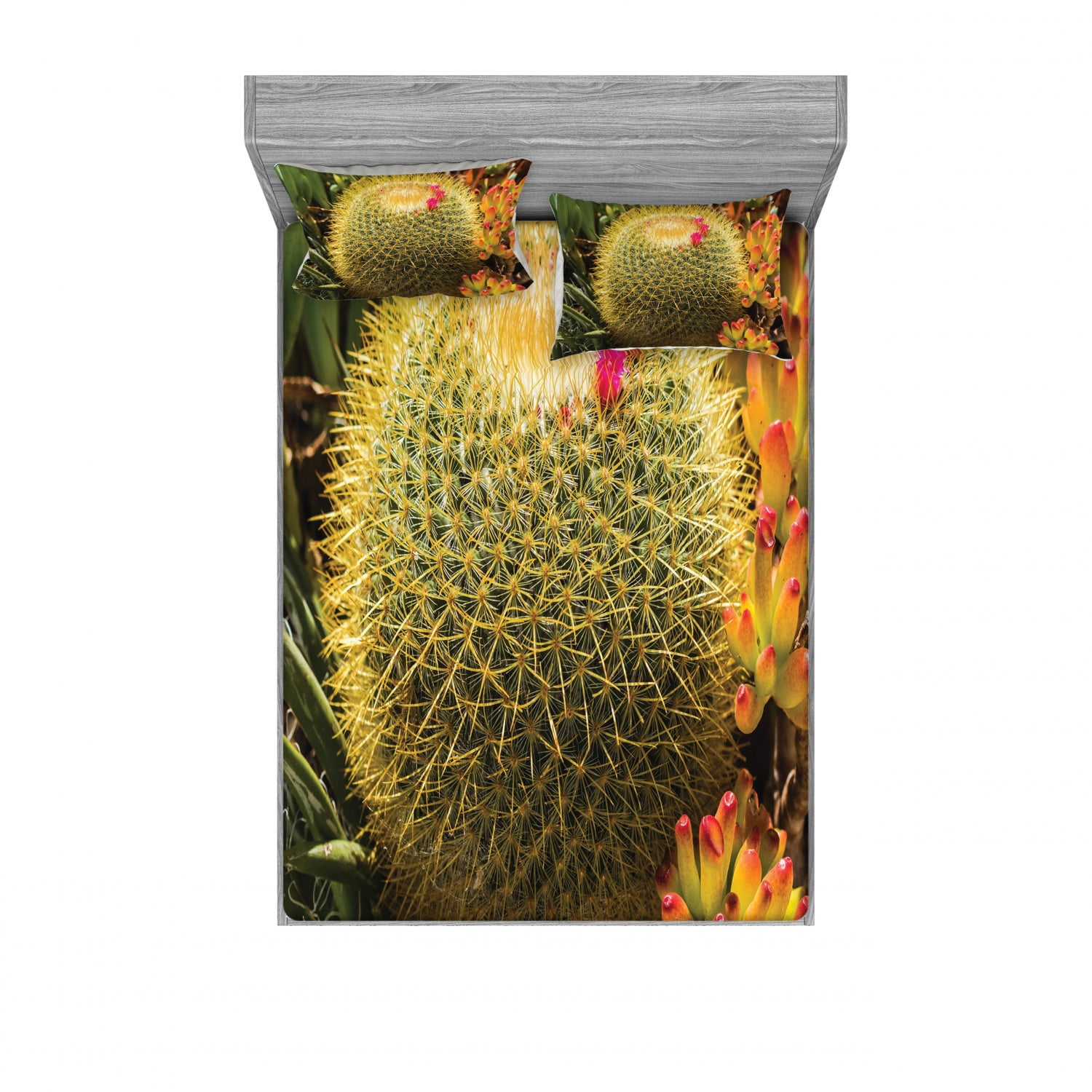 Full Size Cactus Print Microfiber Sheet Set