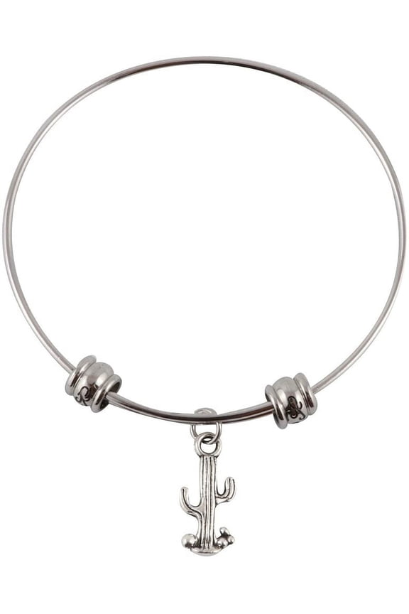 Cactus Bracelet Bangle Jewelry Cacti Charm Stuff Gifts for Women Teen Men Arizona Cactus Succulent Decor