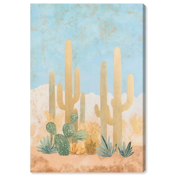 Cactus Canvas Modern Landscape by Art Remedy, Gallery Wrapped, 20 x 30