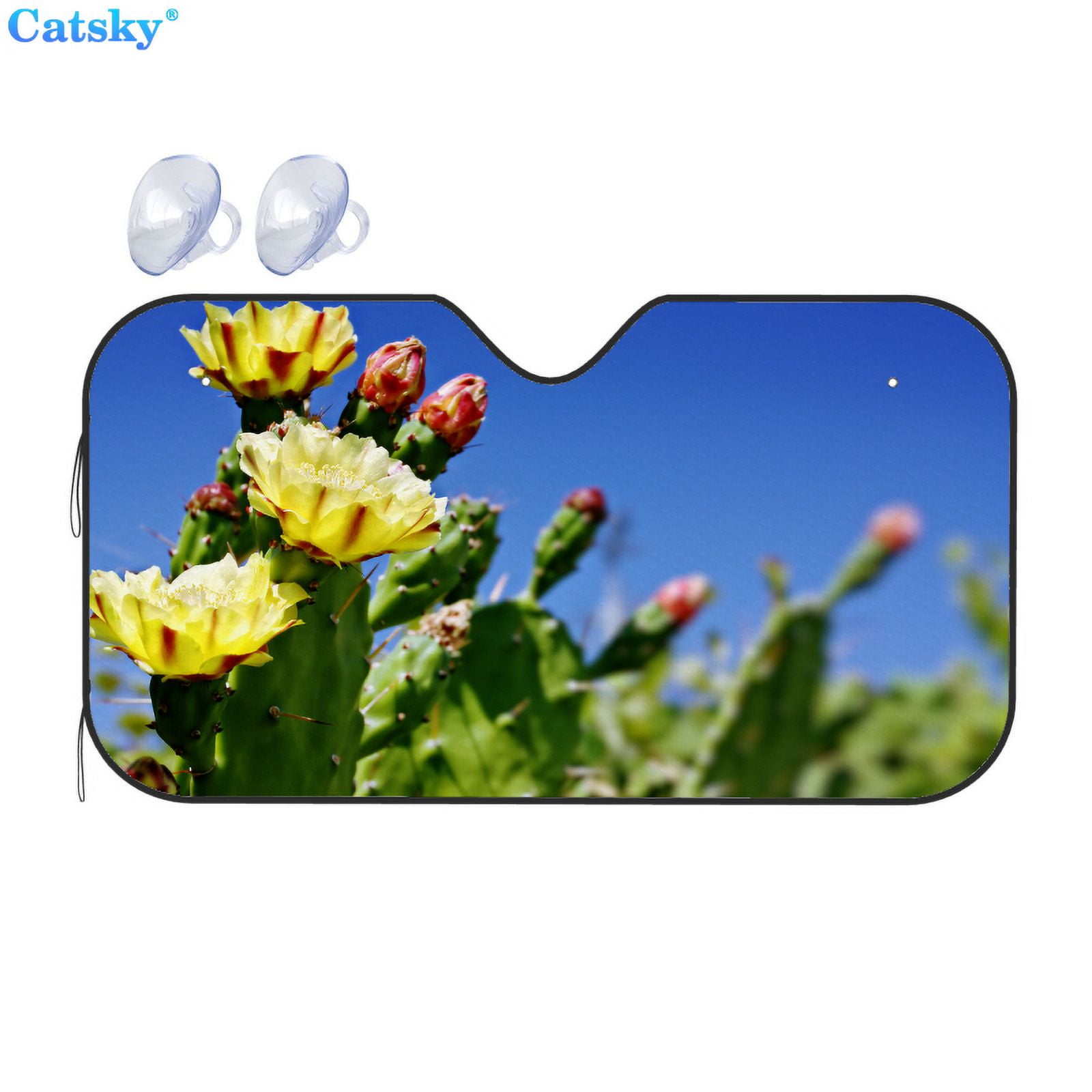 Cactus Car Windshield Cover Sun ShadeUniversal Folding Block UV Rays Sun Visor Protector for