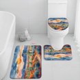 thumbnail image 1 of Cactus Cartoon Bath Mat Set Desert Green Plant Watercolor Boho Vintage Bathtub Rug Flannel Toilet Lid Cover Home Carpet for Bath, 1 of 5