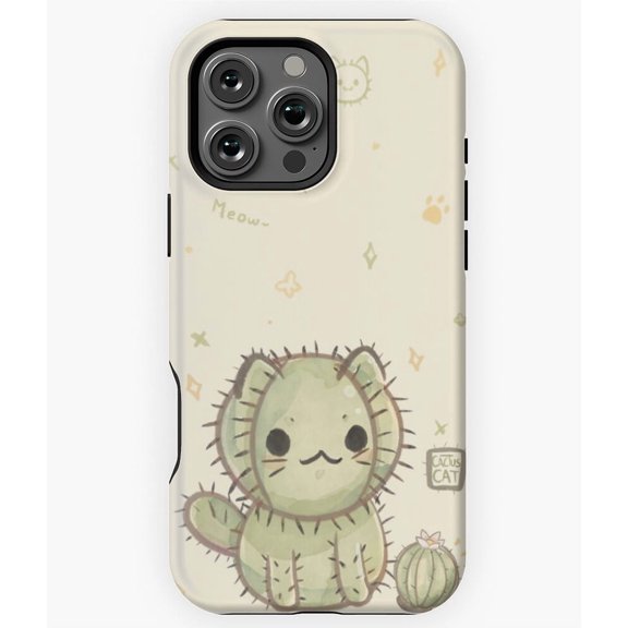 Cactus Cat Funny Cactuar Plant M2877 Phone Case for iPhone 17 16 15 14 13 12 11 Pro Max