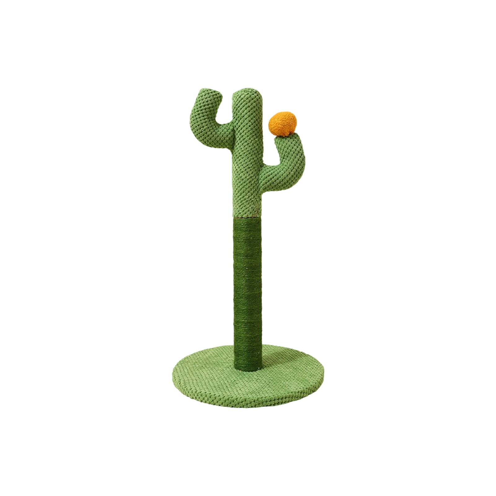 Cactus Cat Scratching Post with Natural Sisal Rope, Vertical Scratching Surface for Cats, Durable Furniture Protector and Claw Grinder, Green Home Decor