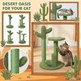 thumbnail image 1 of Cactus Cat Scratching Post Sisal Rope Cat Scratcher Durable Cat Scratch Furniture with Stable Base for Indoor Cats, 1 of 7