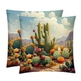 thumbnail image 1 of Cactus Chair Pillow Covers Set of 2 Throw Pillow Decorative Pillows Velvet with Unique Patterns for Various Occasions - Available in 16x16, 18x18, and 20x20 Inches, 1 of 6