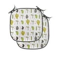 thumbnail image 1 of Cactus Chair Seating Cushion Set of 4, Abstract Pattern with Botanical Elements Succulents and Flowers Little Triangles, Seat Pads for Office with Anti-slip Backing, 16"x16", Multicolor, by Ambesonne, 1 of 7