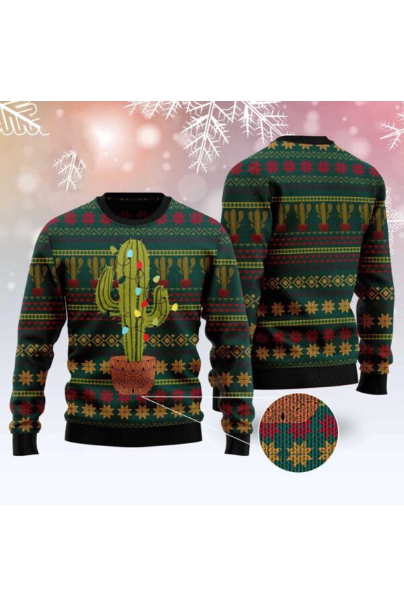 Cactus Christmas Ugly Christmas Sweater, Christmas Sweater, Ugly Sweater, Funny Xmas Sweaters