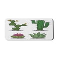 thumbnail image 1 of Cactus Computer Mouse Pad, Pattern of Various Mexican Flora House Plant Assortment of Botanical Elements, Rectangle Non-Slip Rubber Mousepad X-Large, 35" x 15", Green Pink Grey, by Ambesonne, 1 of 2