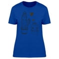thumbnail image 1 of Cactus Couple In Love B&W T-Shirt Women -Image by Shutterstock, Female Large, 1 of 2