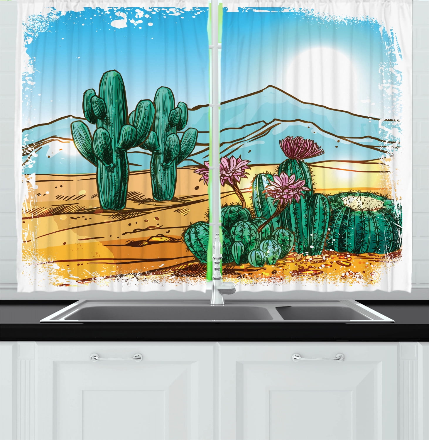 Cactus Valley Quilted Curtains NCU0DDK2079