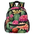 thumbnail image 1 of Cactus Cute Adjustable Shoulder Strap Backpack with Large Capacity, Printed Design, Lightweight, 1 of 6