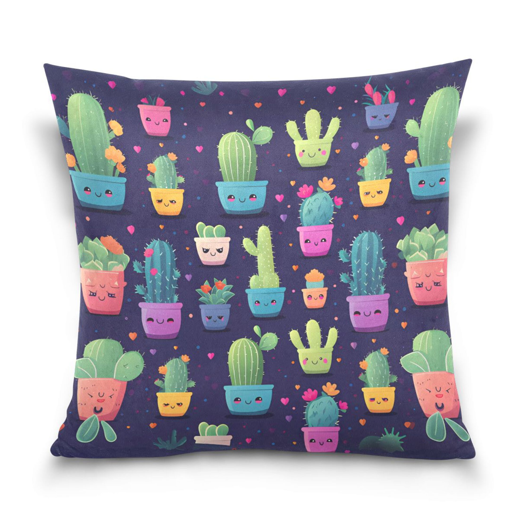 Cactus Cute Throw Pillow Case Couch Decorative Sofa Pillow Covers 18" x