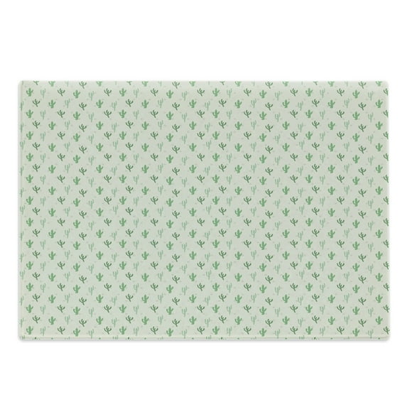 Cactus Cutting Board, Saguaro Desert Nature Kids Leaf Wilderness Hipster Vintage, Decorative Tempered Glass Cutting and Serving Board, in 3 Sizes, by Ambesonne