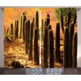 thumbnail image 1 of Ambesonne Nature Curtains 2 Panel Set, Sunset in Wild Desert, 108" x 90", Multicolor, 1 of 3