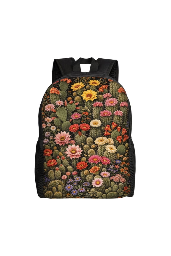 Cactus Desert Botanical Backpack Large Capacity Laptop Bag for Men and Women