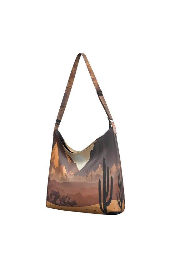 Cactus Desert Canvas Handbag Cross Body Shoulder Purse Bag Tote Handbag for Women Men