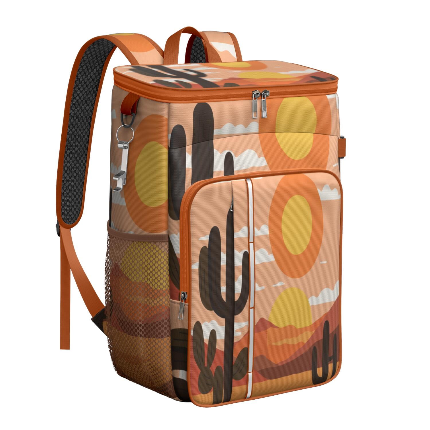 Cactus Desert Cooler Backpack Insulated Waterproof Leak Proof Backpack Cooler Lightweight Lunch Picnic Camping Backpack Cooler for Men Women