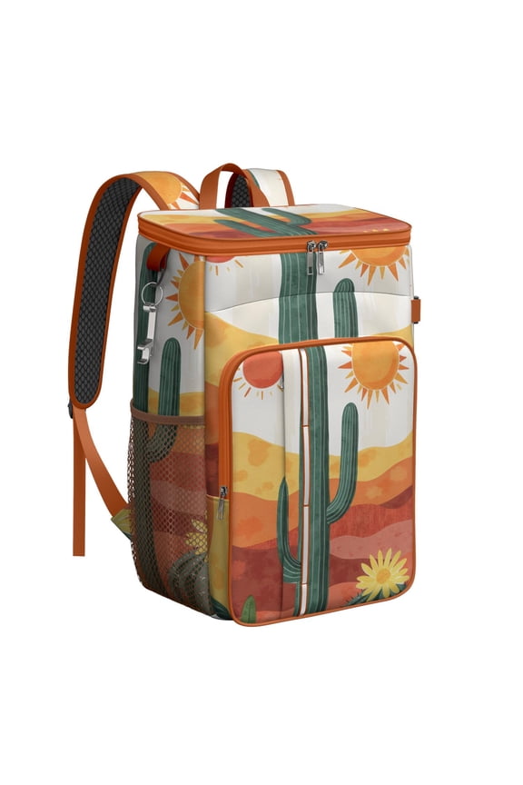 Cactus Desert Cooler Backpack Insulated Waterproof Leak Proof Insulated Cooler Backpack Lightweight Lunch Picnic Camping Backpack Cooler for Men Women