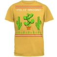 thumbnail image 1 of Cactus Desert Feliz Navidad Ugly Christmas Sweater Mens T Shirt Honey SM, 1 of 1
