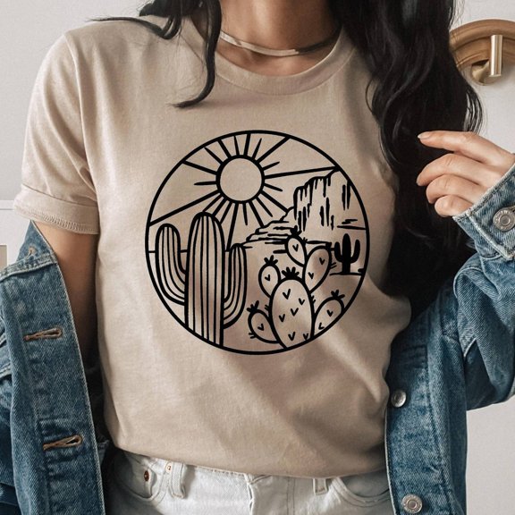 Cactus Desert Scene Shirt: Arizona Adventure Tee