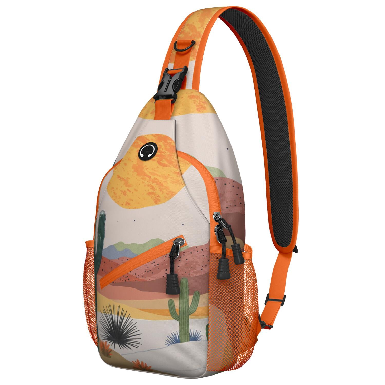 Cactus Desert Sling Bag for Women Men Crossbody Bag Chest Bag for Traveling Office Shoulder Bag Gym Sports Travel Hiking Daypack