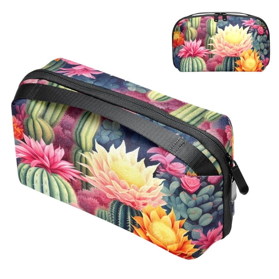 Cactus Digital Bag with Oxford Fabric, Waterproof, Charger Pouch, USB Organizer, Electronic Travel Case Organizer, Appliance Cord Organizer, 5.9x9.44x3.14 in.