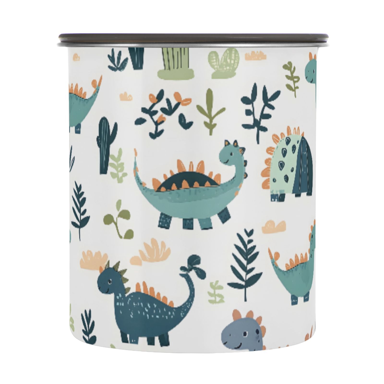Cactus Dinosaur Dino Airtight Coffee Bean Canister 30oz Food Storage Containers with Lids For Gournd, Tea, Sugar, Flour, Rice, Cereal, Candy Cookie Jar