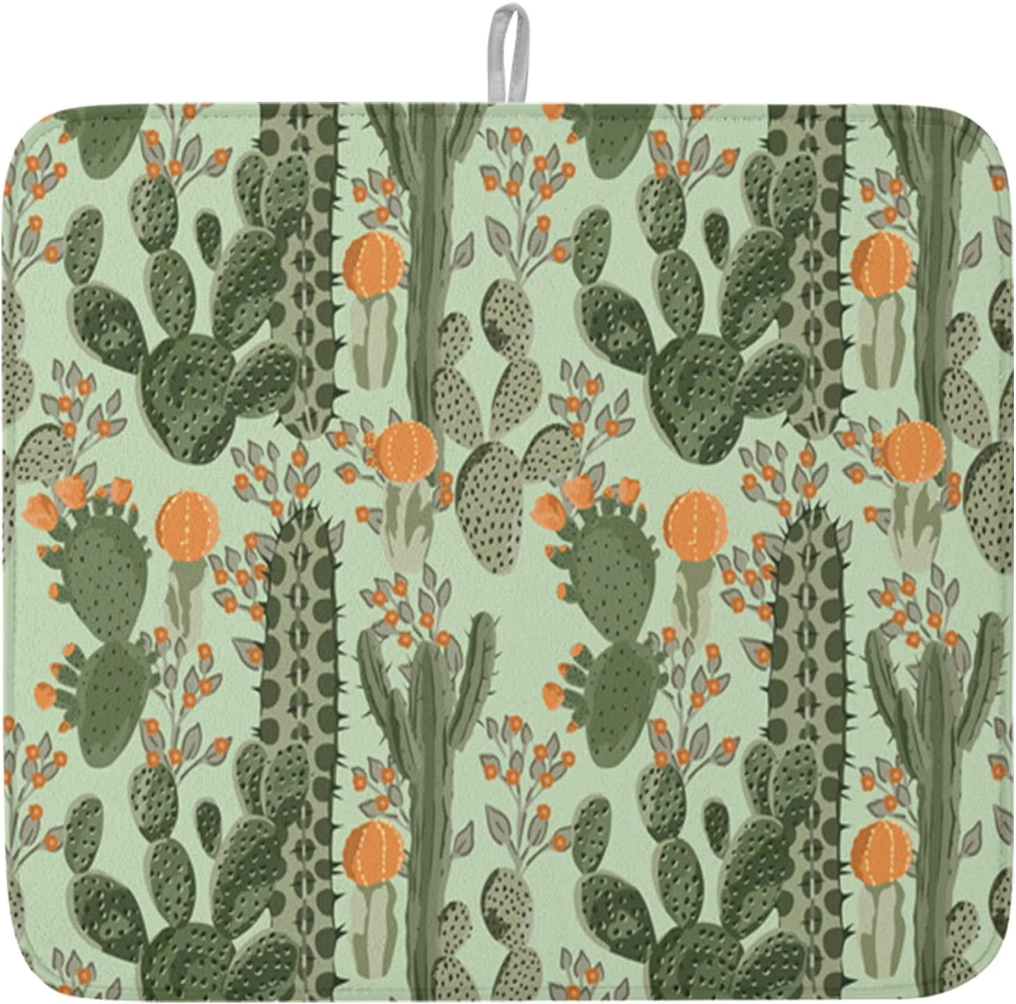 Cactus Dish Drying Mats for Kitchen Counter, Tropical Plant Microfiber ...