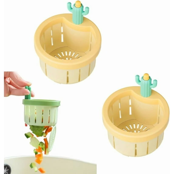 Cactus Drain Catcher, 2025 Upgraded Kitchen Sink Drain Strainer, Pop up Universal Stainless Steel Sink Stoppers, Automatic Pressing Anti-Clogging Waste Collector Filter for Home Use
