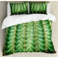 thumbnail image 1 of Cactus Duvet Cover Set King Size, Photo of Cactus with Spikes Plant Flower Fruit from Close Zoom Shoot with Spikes Print, Decorative 3 Piece Bedding Set with 2 Pillow Shams, Green, by Ambesonne, 1 of 3