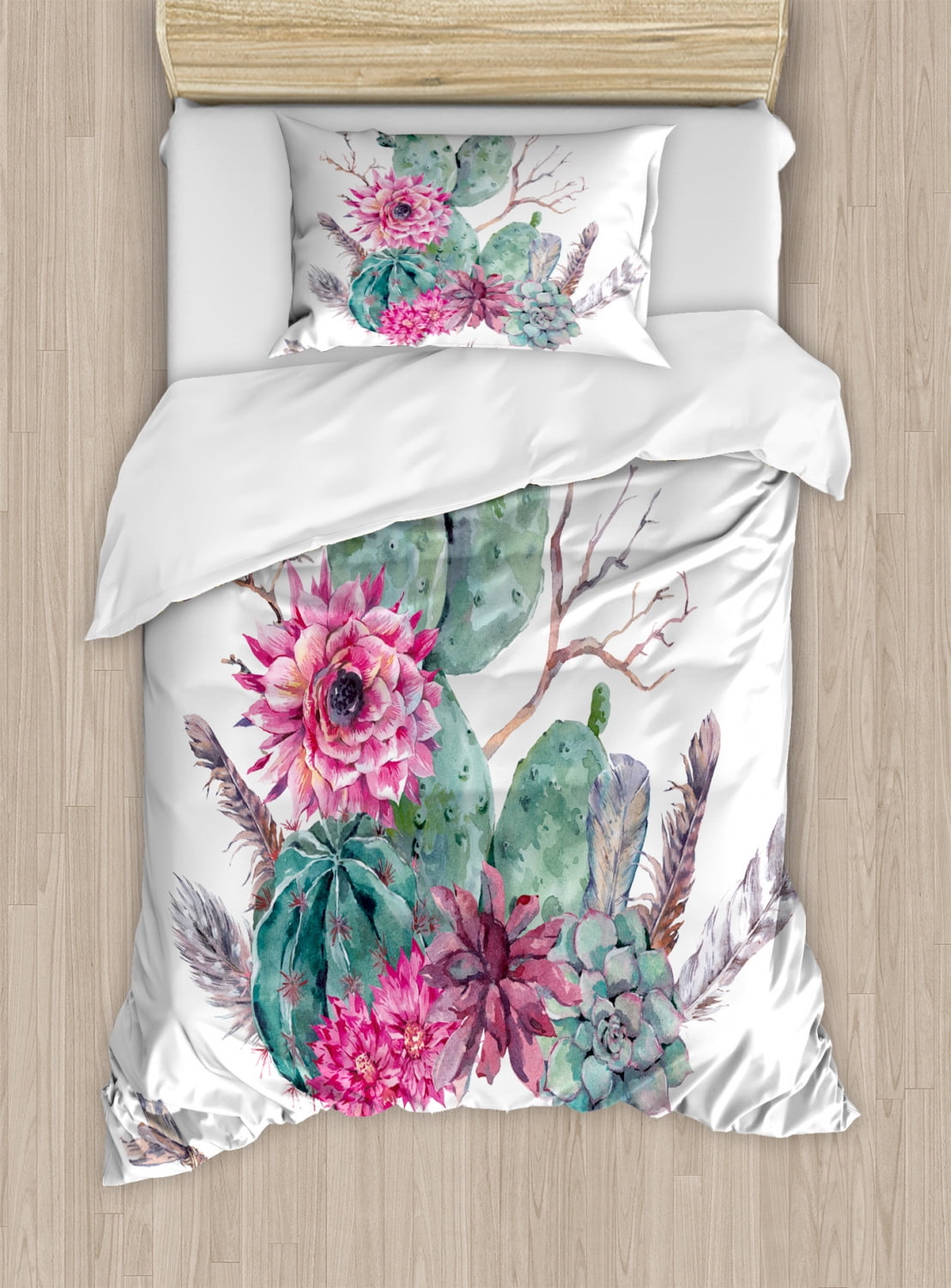 Ambesonne Farmhouse / Country Floral Duvet Cover Set