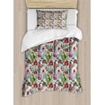 thumbnail image 1 of Cactus Duvet Cover Set Twin Size, Tropical Botanic Cactus Exotic Desert Plants with Flowers and Buds Artwork Image, Decorative 2 Piece Bedding Set with 1 Pillow Sham, Multicolor, by Ambesonne, 1 of 3
