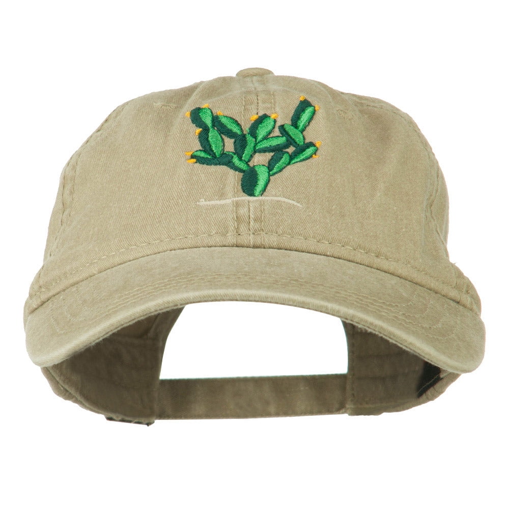 Cactus Embroidered Washed Cap - Khaki OSFM - Walmart.com display picture 3