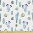 thumbnail image 1 of Ambesonne Mexican Fabric by the Yard Upholstery, Botanic Desert Flowers, 10 Yards, Blue, 1 of 4