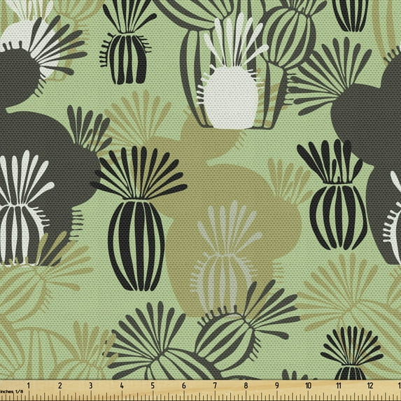 Cactus Fabric by the Yard, Create Pattern Abstract Design Cacti ...