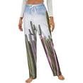 thumbnail image 1 of Cactus Fence Art Winter Female Pants Flannel High Waist Women Pants Lady Warm Straight Leg Plush Trousers, 1 of 7