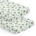 thumbnail image 1 of Sweet Jojo Designs Cactus Floral Pink and Green Fitted Crib Sheets 2 Piece Set, 1 of 6