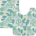thumbnail image 1 of Cactus and Flowers Bathroom Rug Set 2PCS Ultra Soft Bath Rugs, Non Slip Absorbent Shaggy Bath Mat Set with U-Shaped Toilet Mat (16" x 24" & 20" x 24"), 1 of 6